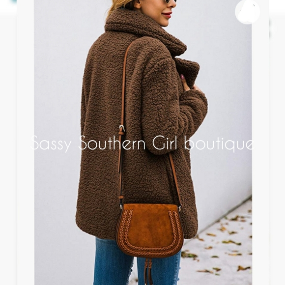 ⭐🆕Brown teddy faux fur coat jacket - Picture 6 of 9